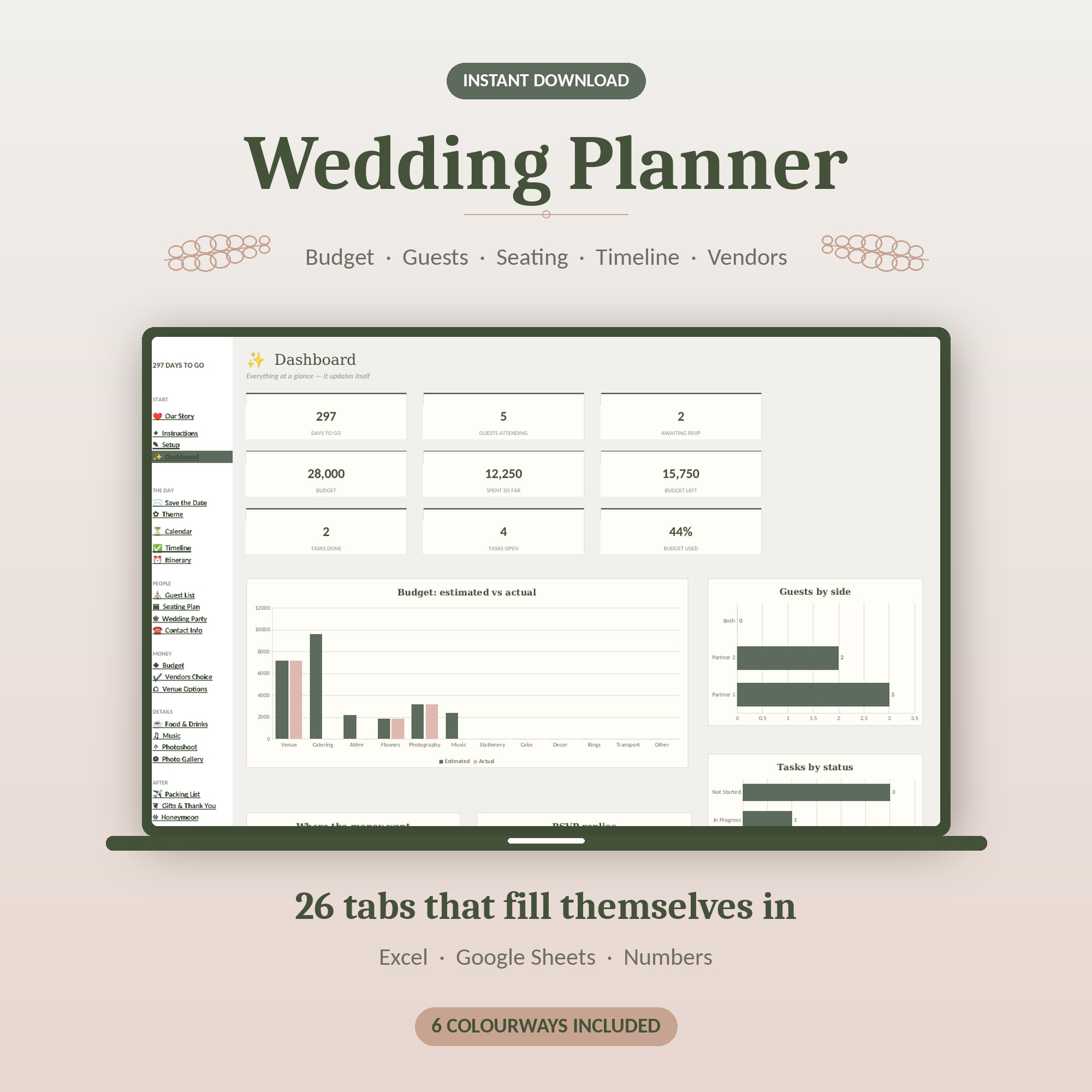One planner. A calmer wedding.